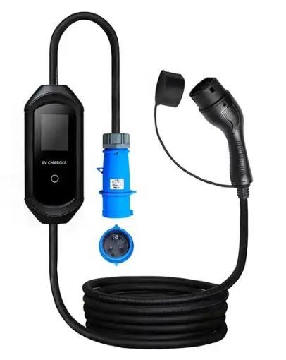 IP55 타입 2 휴대용 EV 충전기 3.5KW 7KW 가정용 가볍고 설치가 쉽다
