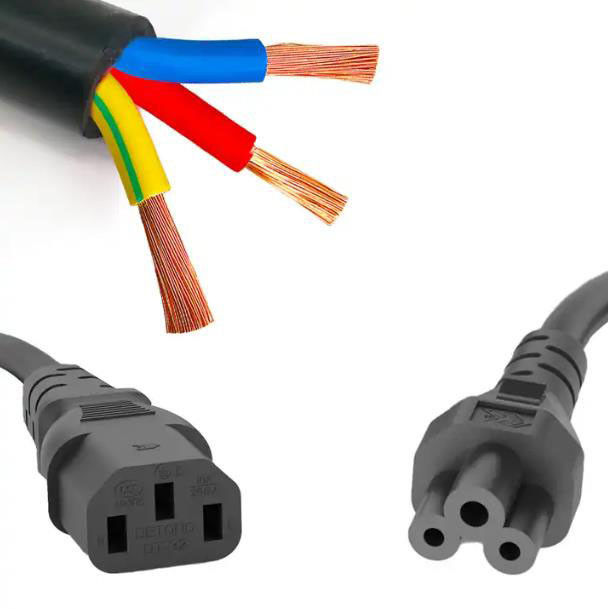 마개 유럽 교류 전원 코드 250V 경량 똑바른 IEC C13 전원