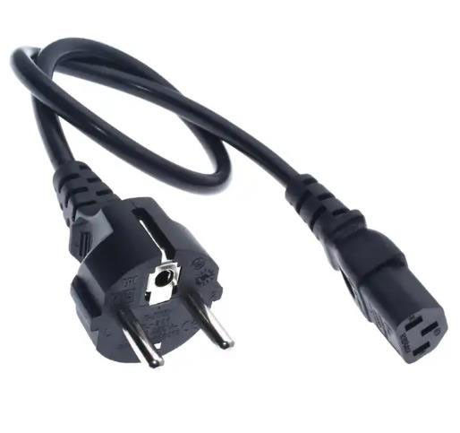 마개 유럽 교류 전원 코드 250V 경량 똑바른 IEC C13 전원