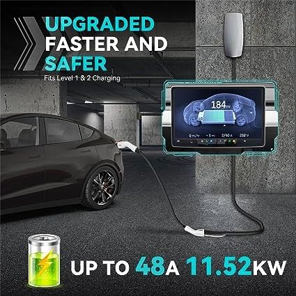 모델 3 전기 자동차 차량용 충전기 11kw 22kw 휴대용 EV 충전기 유형 2