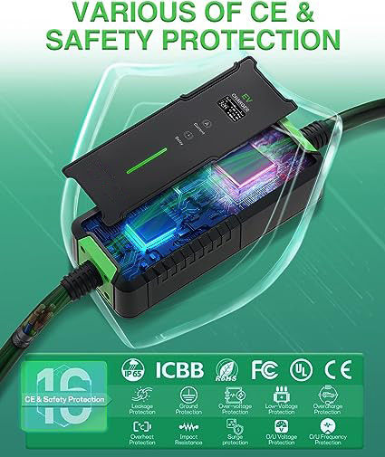 3.5KW 7KW EV 충전기 월 박스 휴대용 레벨 1 EV 충전기 32Amp 벽 장착