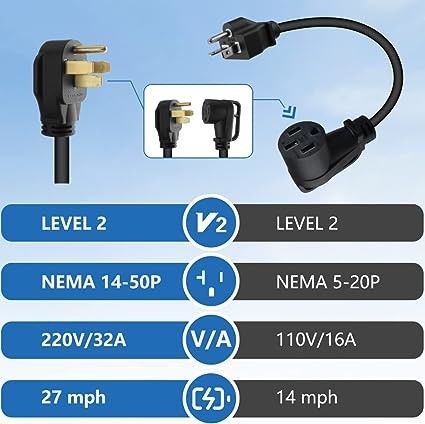 GBT 3.5KW 7KW IP65 컴팩트 휴대용 EV 충전기 기상 보호 및 전류 보호