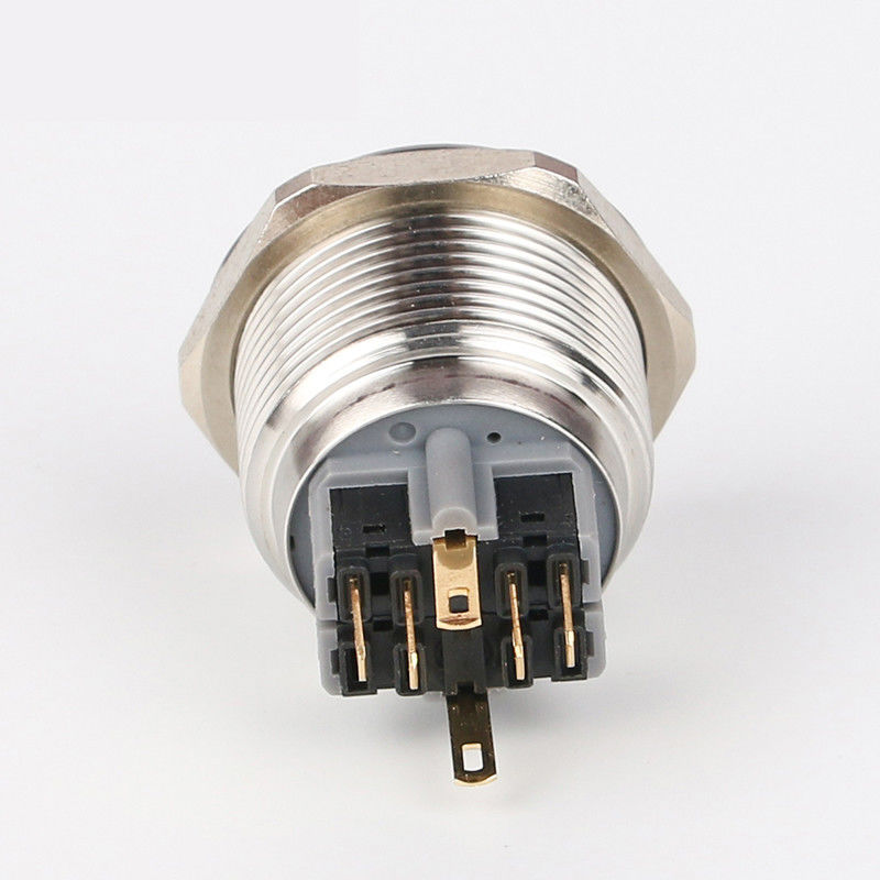 28mm 조명된 금속 푸시 버튼 스위치 라운드 500V 링 유형 LED
