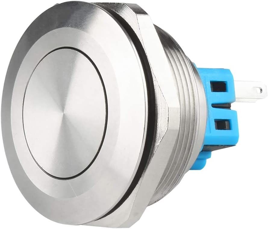 전원 켜기 끄기 금속 푸시 버튼 스위치 30mm 조명 링 유형 LED