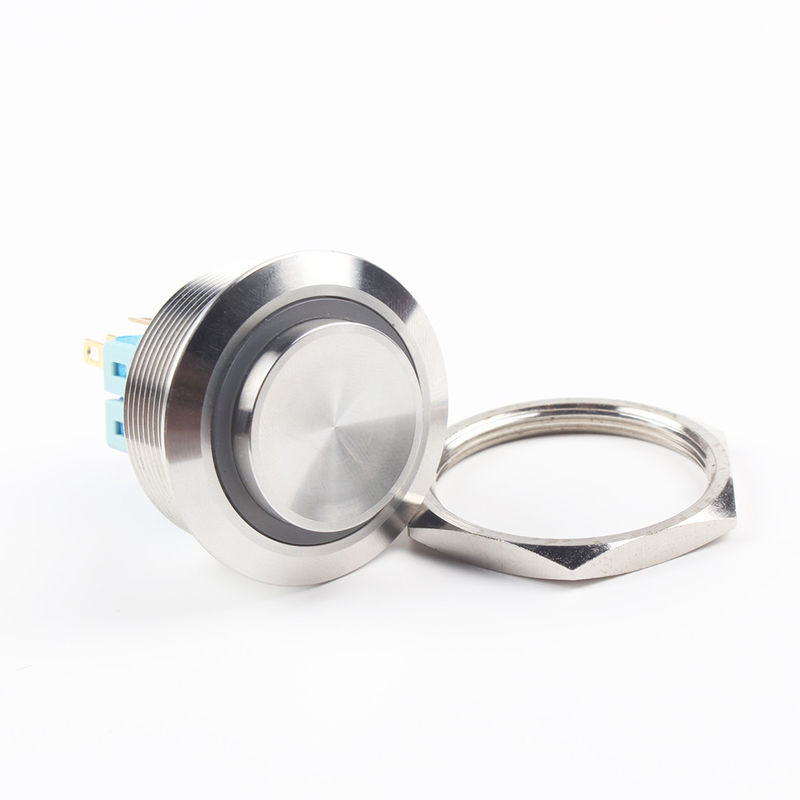 전원 켜기 끄기 금속 푸시 버튼 스위치 30mm 조명 링 유형 LED