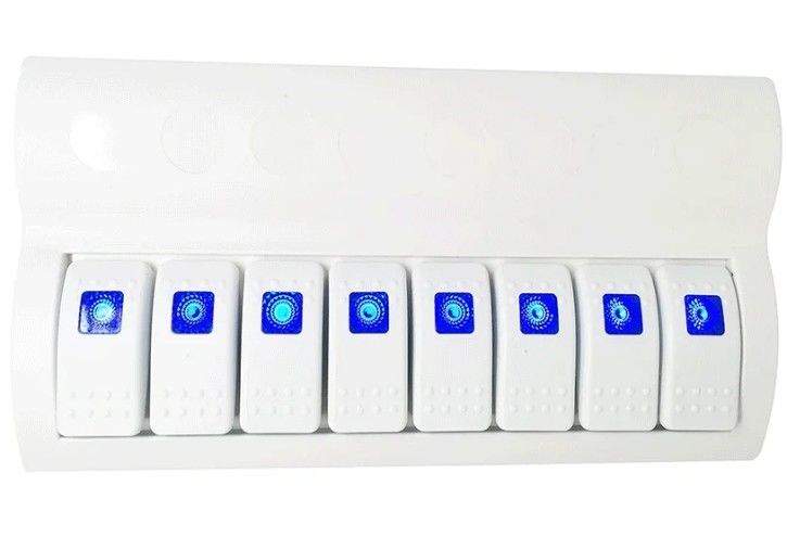해양 보트 폭발 방지 스위치 패널 8 LED 표시기 로커 AUTO 피우스와 함께 갱