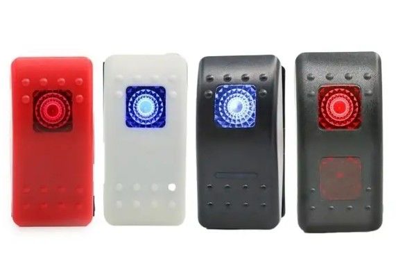 12V 24V 조명 블루 LED 라이트 상징 물 막성 레이저 가동 / 종료 보트 로커 스위치 자동차 보트 해양 RV