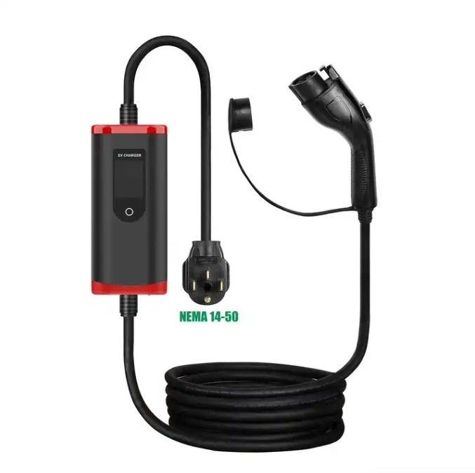 맞춤형 IP65 16A-40A 조정 가능한 SAE J1772 타입 1 휴대용 EV 자동차 충전기 휴대용 충전소