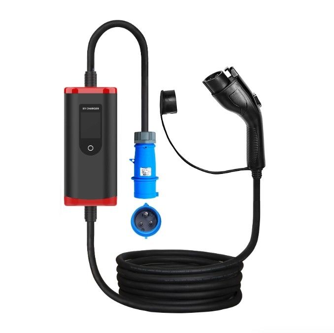 맞춤형 IP65 16A-40A 조정 가능한 SAE J1772 타입 1 휴대용 EV 자동차 충전기 휴대용 충전소