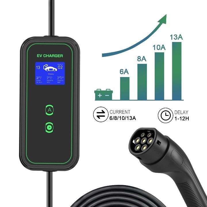 3.5KW 7KW 11KW 유럽 표준 플러그 타입2 휴대용 AC 충전 케이블 가정용 휴대용 EV 충전기 7KW Tpe 재킷
