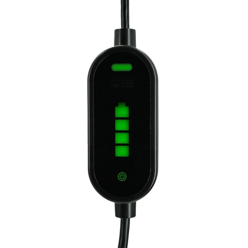 휴대용 EV 충전기 7KW Tpe 재킷 IEC 62196 타입2 2.4 쿼트 LCD CE TUV ROHS