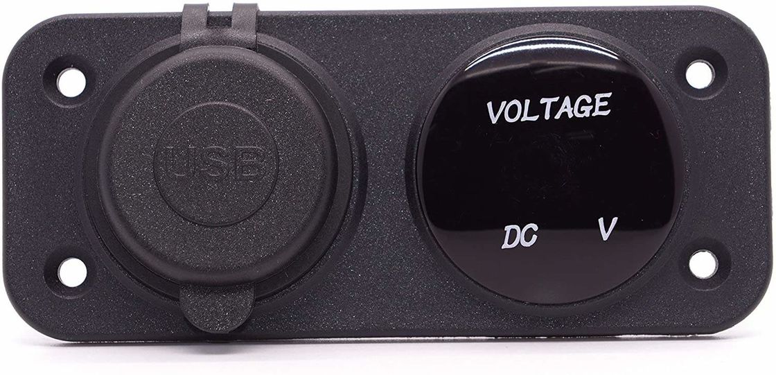 DC 12V 24V LED 디지털 볼트 미터 듀얼 USB 소켓 전원 소켓 패널 3.1A 충전기