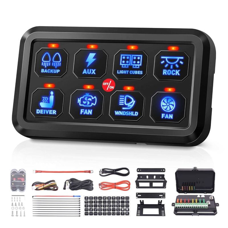 ABS 재료 8 갱 스팟 스위치 패널 600w 조합 스위치 유형