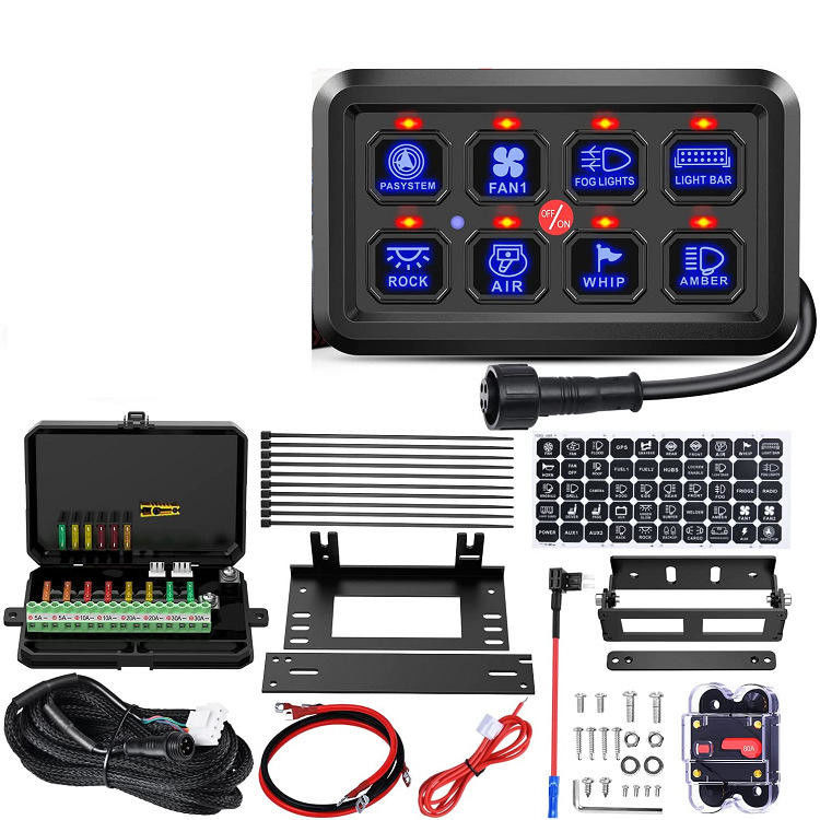 ABS 재료 8 갱 스팟 스위치 패널 600w 조합 스위치 유형