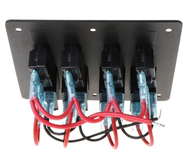 DC 12V 6 밴드 로커 스위치 패널