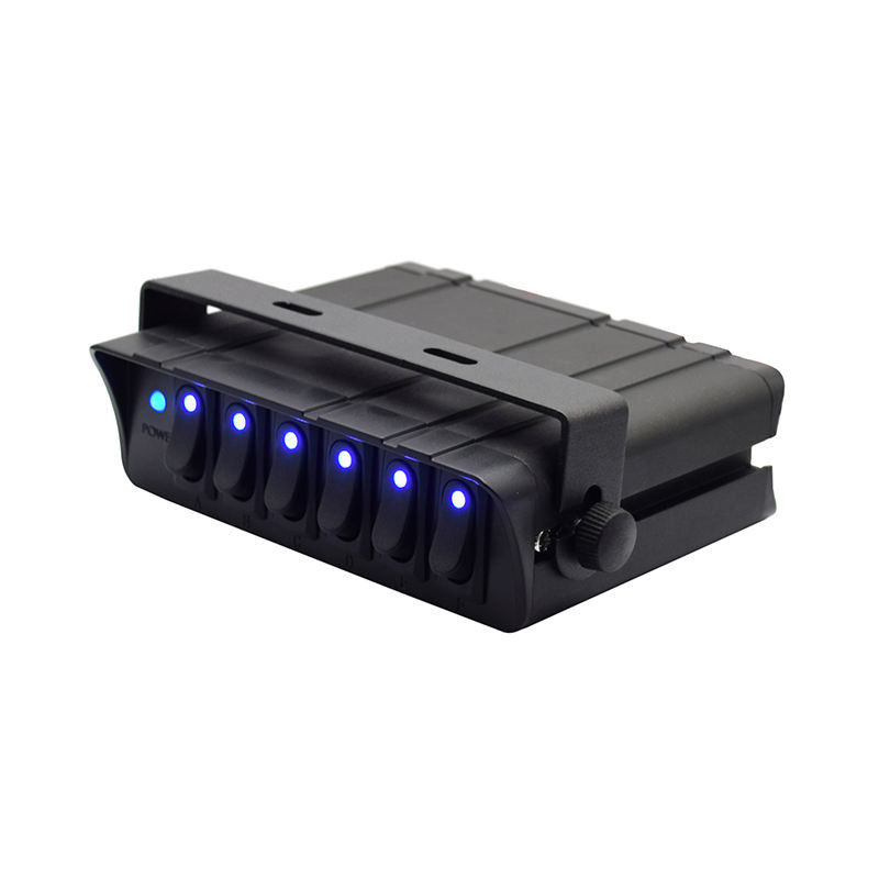 6 갱 로커 스위치 박스 SPST 록 셔틀 스위치 패널 30Amp Max 12 AWG 와이어