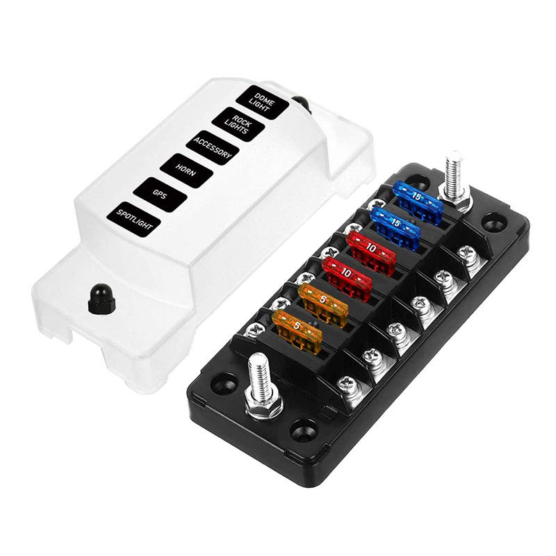 12V-24V DC 6 차원 피지 블록과 부정적인 버스 Atc/Ato 표준 자동차 피지 박스