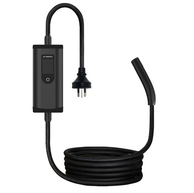 타입2 테슬라 NACS 32A 7Kw Ev 충전소 화면 조절이 가능한 휴대용 EV 충전기