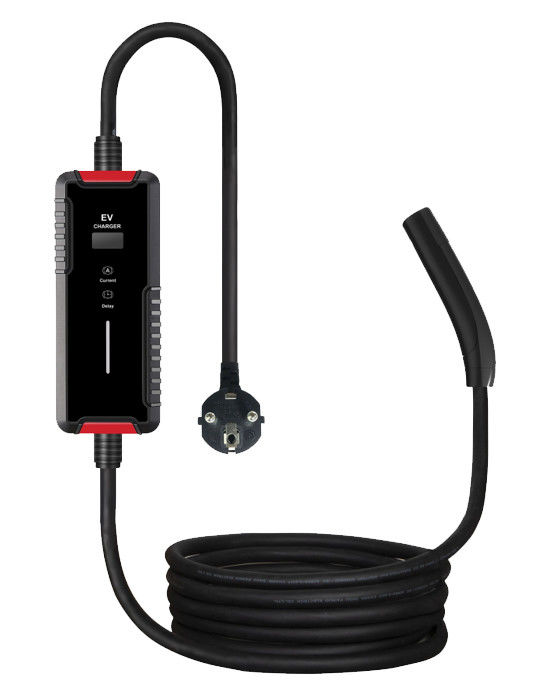스마트 휴대용 테슬라 NACS EV 충전기 240V AC 16A/32A/40A SAE J3400 가정용 전기 자동차 충전기