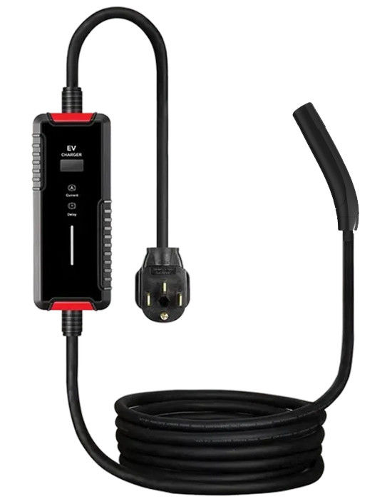스마트 휴대용 테슬라 NACS EV 충전기 240V AC 16A/32A/40A SAE J3400 가정용 전기 자동차 충전기