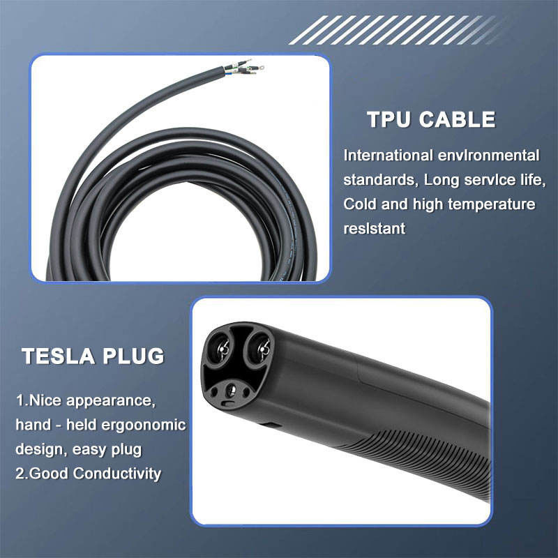새로운 공장 직접 판매 32A 타입 2에 테슬라 EV 충전 확장 케이블 20kw EV 충전기