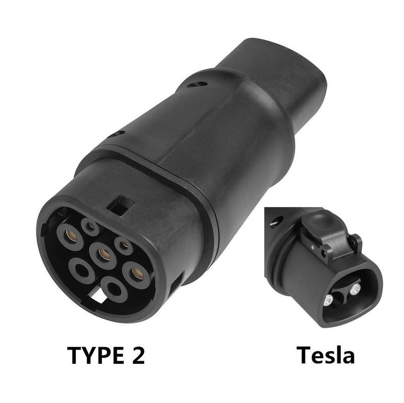 테슬라에서 타입2 충전자 어댑터 60A 최대 커넥터 14kw Ev 플러그 빠른 충전