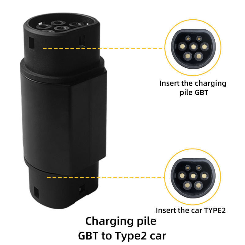 GBT에서 Type2 IEC 62196 EV 어댑터 200A 최대 Ev 충전 GBT에서 Type2 커넥터