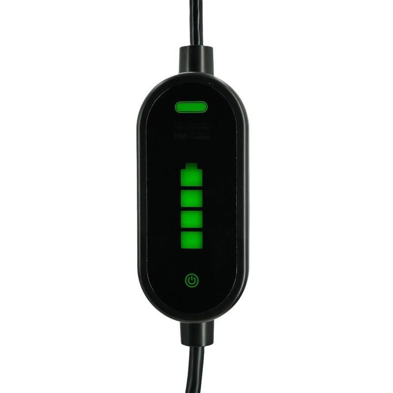 휴대용 EV 충전기 7KW Tpe 재킷 IEC 62196 타입2 2.4 쿼트 LCD CE TUV ROHS
